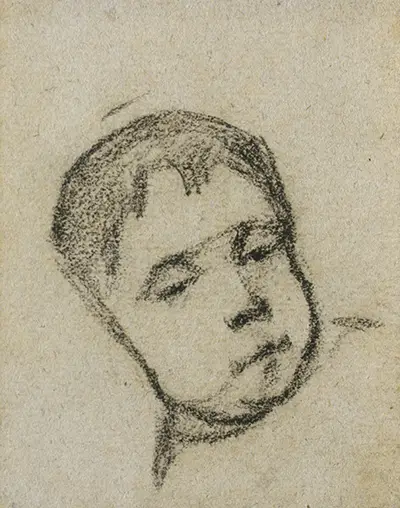 Emil Gauguin as a Child, Head on a Pillow Paul Gauguin